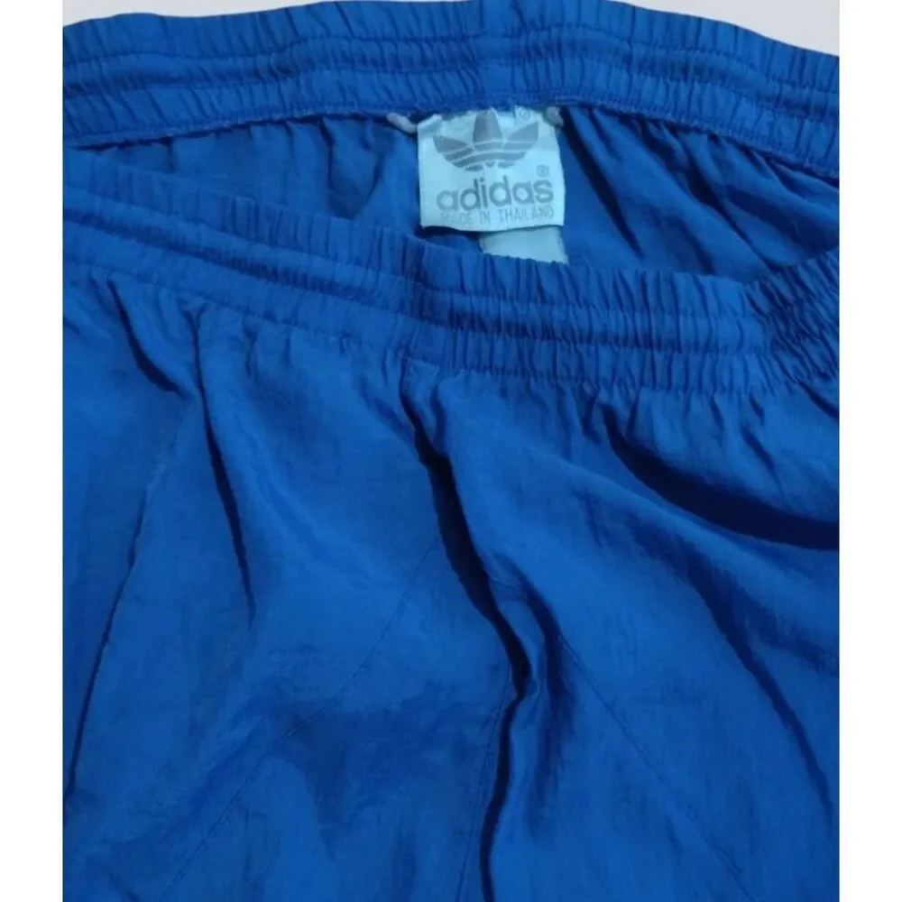 Vintage 90s Adidas Nylon Track Pants Blue Size L